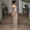 Nuevo Vestido de Verano con Tirantes Encaje Transparente Delgado Sexy Estilo Europeo y Americano