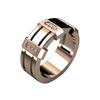 Rose Gold Stainless Steel Ring For Men Fashion Trend Zircon Finger Ring Male Party Engagement