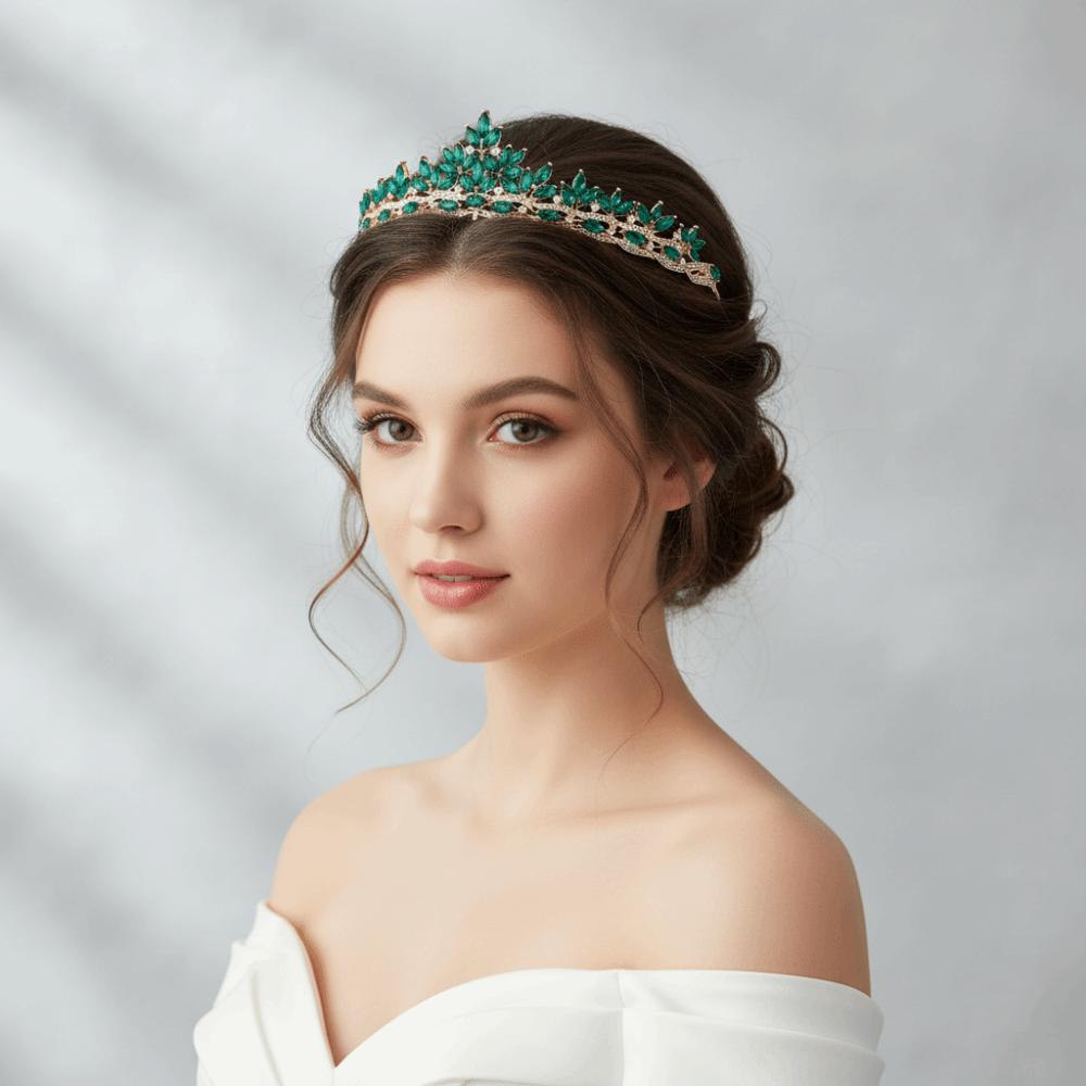 Elegant Baroque Crystal Crown Sparkling Luxury Crystal Tiara  Gorgeous Accessories