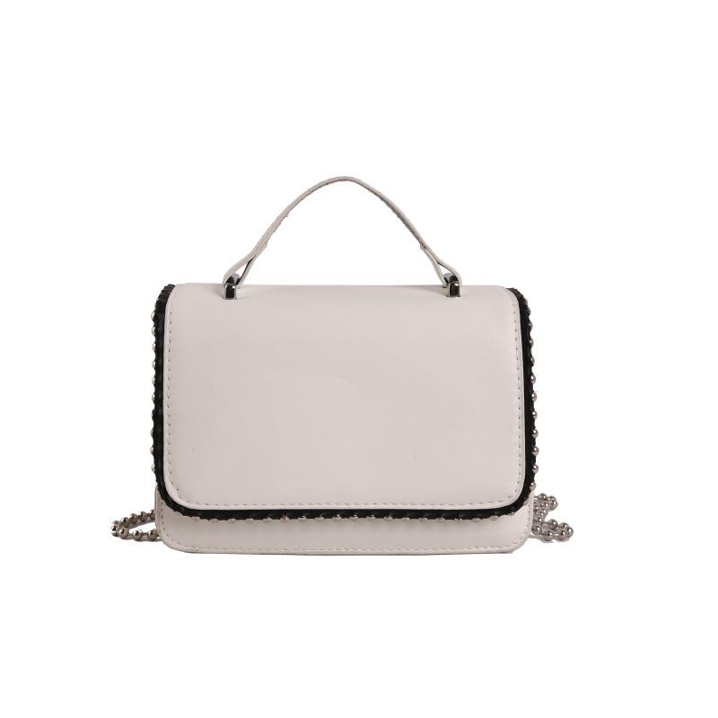 Korean Style Fashion Simple Personalized Women Chain Crossbody Small Square Soft Bag