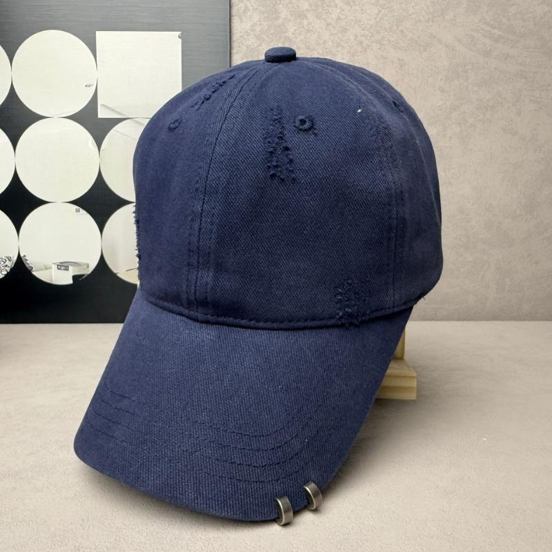 Double ring tether baseball cap women's soft top fashion personality temperament peaked cap showing face small trend niche hat