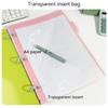 5 Pcs Plastic Dividers Index Page Folders 3 Holes File Folders Separator Binder Sheet Protectors Document Organizers