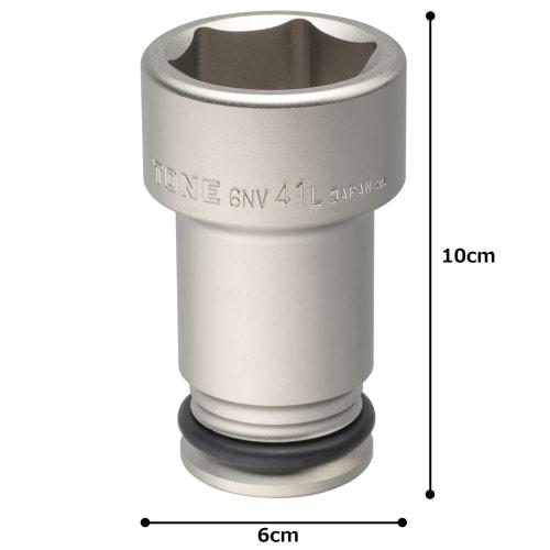 TONE HP6NV-41L Long Impact Socket, 19.0mm (3/4") Drive, 41mm Width