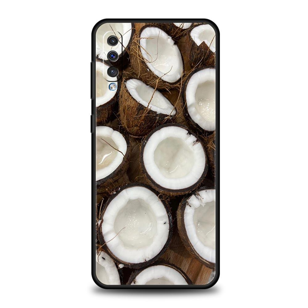 

Summer Coconut Phone Case For Samsung A26 A36 A56 A54 A52 A50 A70 A40 A20S A12 A14 A16 A22 A24 A42 A34 A32 5G A04s A06 5G Cover Samsung A30