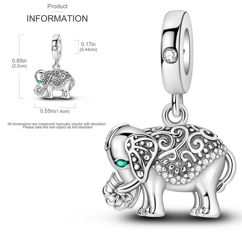 Elk Dinosaur Luminous Firefly Dangle Charm Flower Beads Sale Copper Fit Bangle Bracelet Diy Jewelry Charms