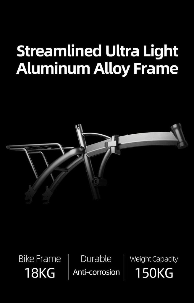 DYU A5 Electric Bike – 60km Range, 48V 350W Motor, 14" Tires – Ultralight Aluminum Alloy Commuter Bike