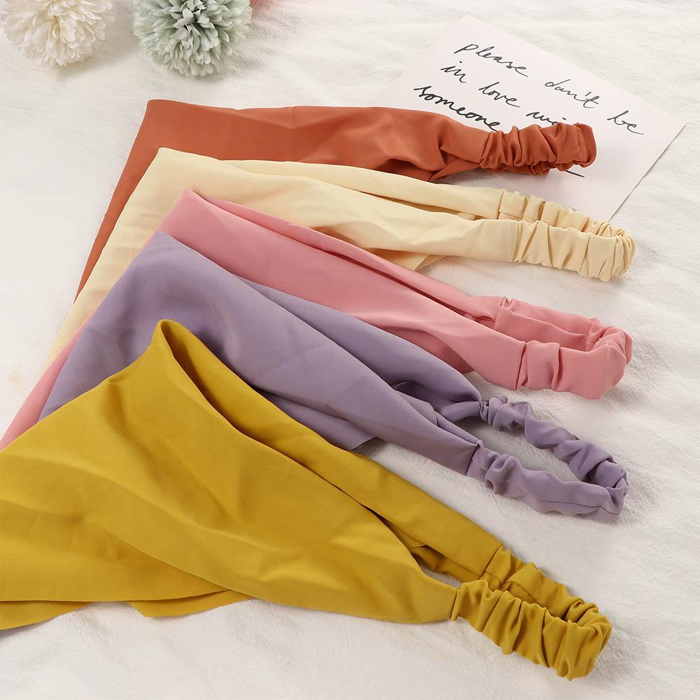 Cute Headbands Candy Color Women Hair Accessories Bandana Headwrap Triangle Hair Scarf Turban