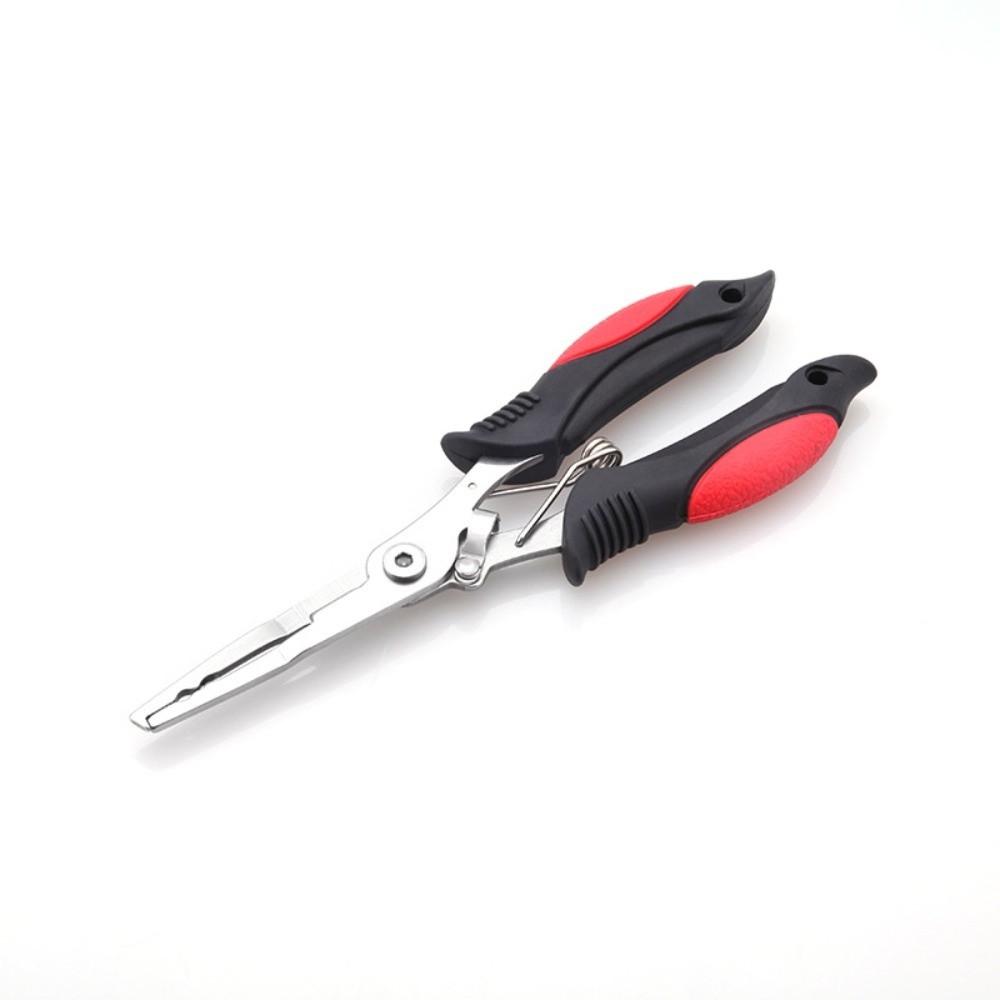 Curved Mouth Fishing Pliers Long Nose Stainless Steel Lure Fishing Tong Multifunction Professional Fishing Scissors