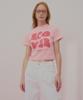 NCOVER Pointage Logo Crop Short Sleeve T-Shirt Pink