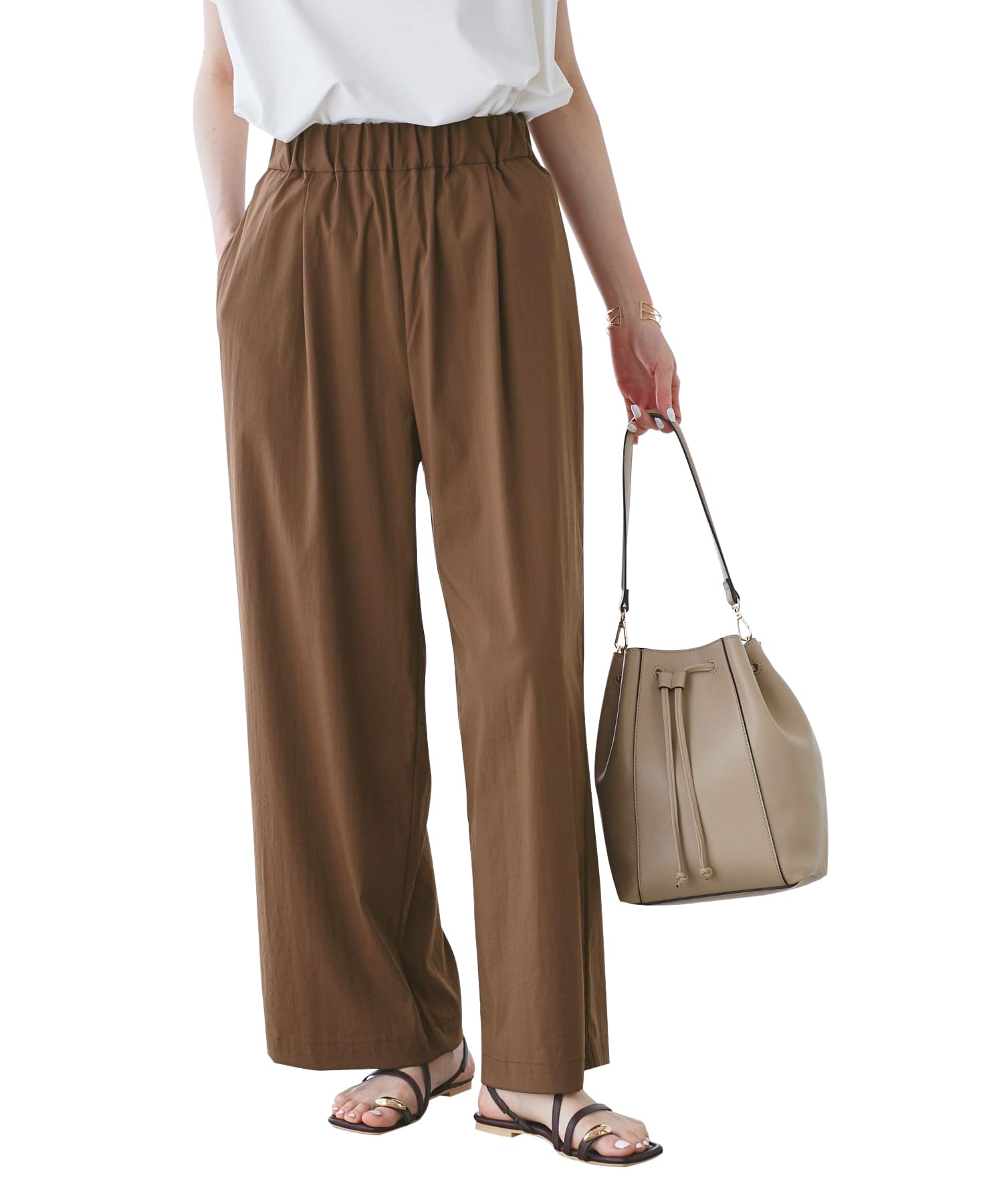 Rope Picnic Rayon Nylon Easy Wide Pants GDS15260 Chairosub 40 [UV Protection] Women s (22)