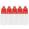 50Pcs 5ml Empty Dropper Bottles Squeezable Eye Liquid Bottle Container with Lids PlugsRed