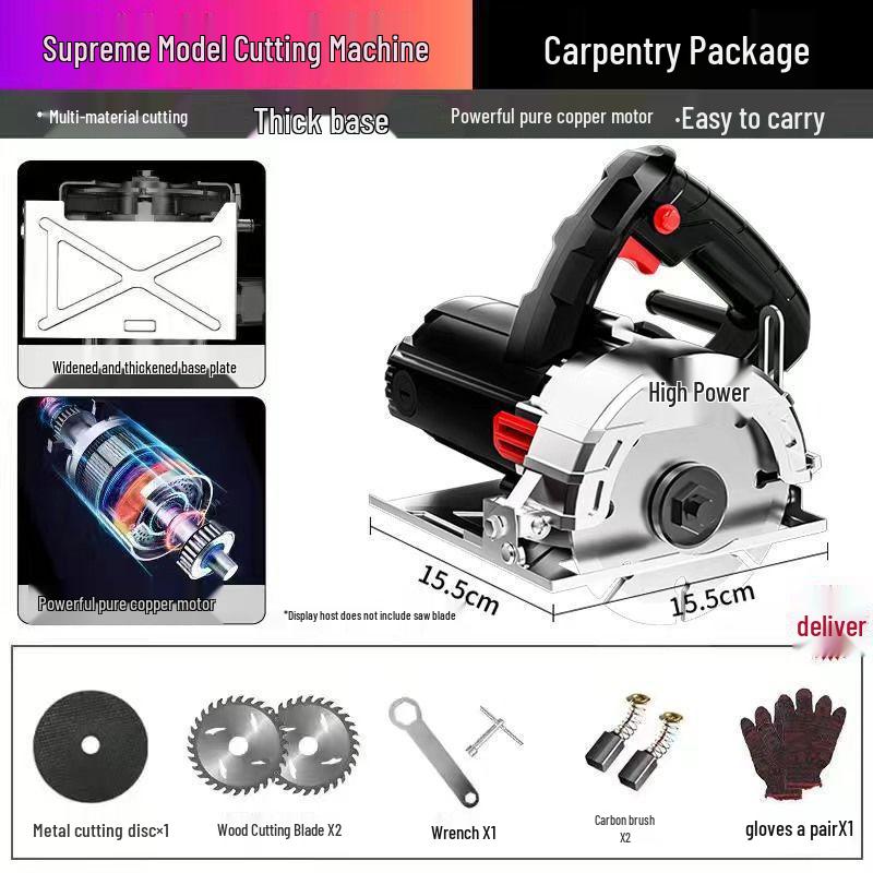 Versatile Portable Electric Saw for Marble, Stone, Tile, and Woodcutting