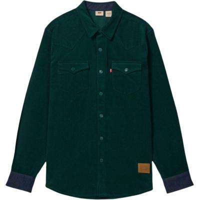 Levis Vintage Comfortable Simple Color Block Button Long Sleeve Shirt Men Shirts 004YY-0001