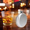 Stainless Steel Round Whiskey Flask 5/8 Oz Hip Flask Portable Pocket Wine Flagon  Outdoor