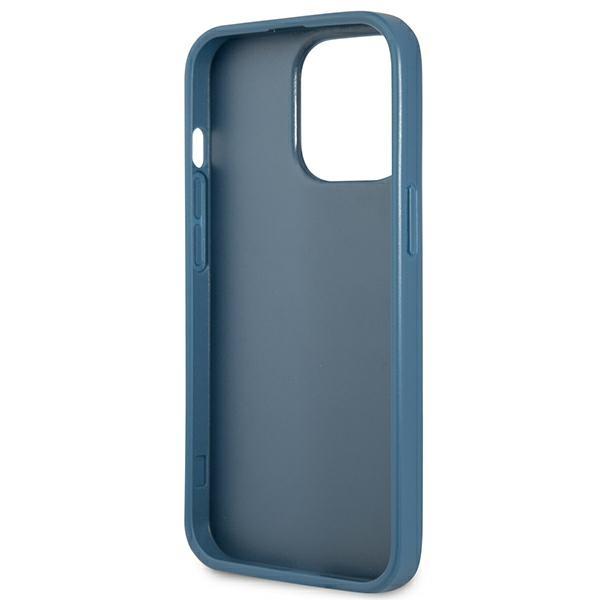 Guess Guhcp13Lp4Tpb Iphone 13 Pro / 13 6,1 Niebieski/Blue Hardcase 4G Logo Trójkątne Przegródka Na Karty