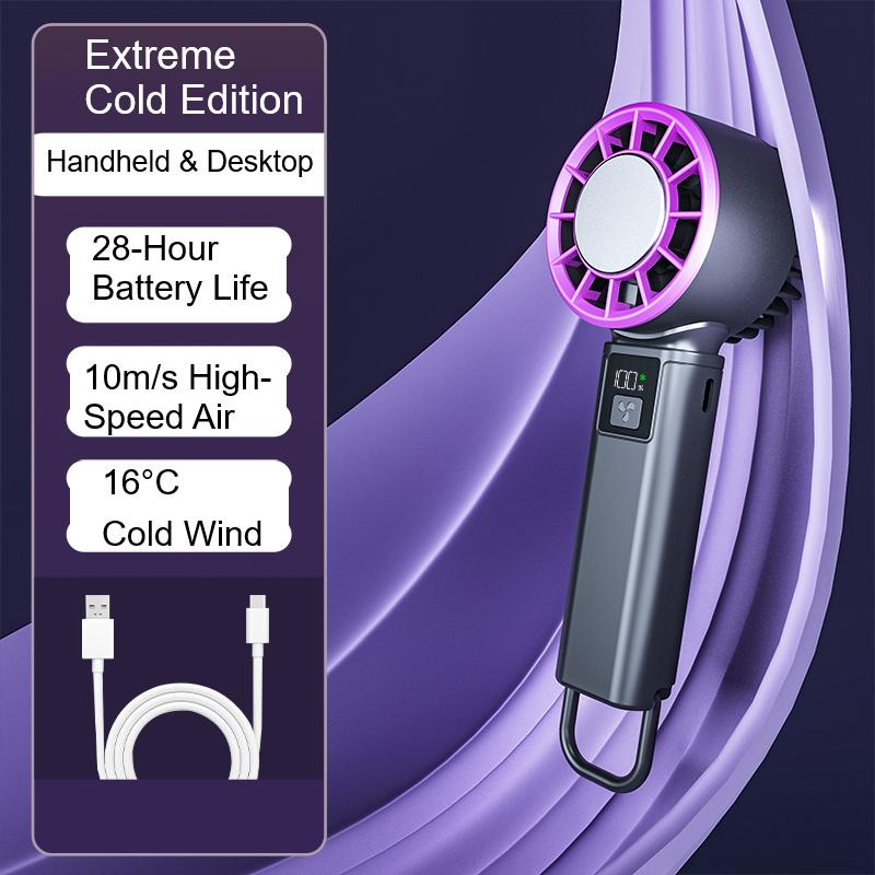 A3pro Semiconductor Cooling Handheld Fan 2000mAh Mini Fan with Strong Chill Instant Cooling Portable Rechargeable Quiet Fan