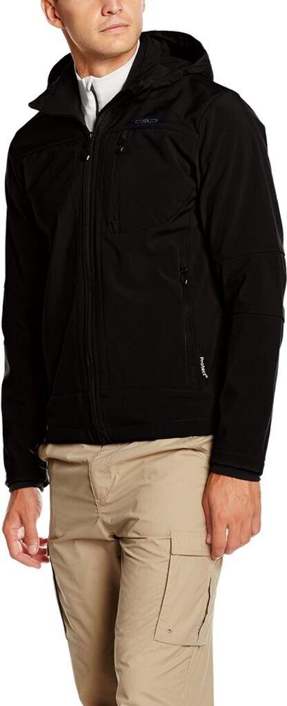 Куртка CMP мужская софтшелл с отстегивающимся капюшоном (3A01787N) nero