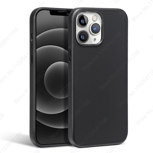 Official Original Animated Leather Cases for IPhone 16 13 14 15 Pro Max for Magsafe Magnetic Wireless Charging Cover for 15 Plus