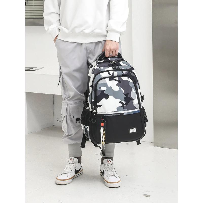 Školní tašky pro dospívající chlapce Školní batoh pro studenty středních škol Outdoorový cestovní batoh Velký studentský batoh na notebook Dospívající školní taška