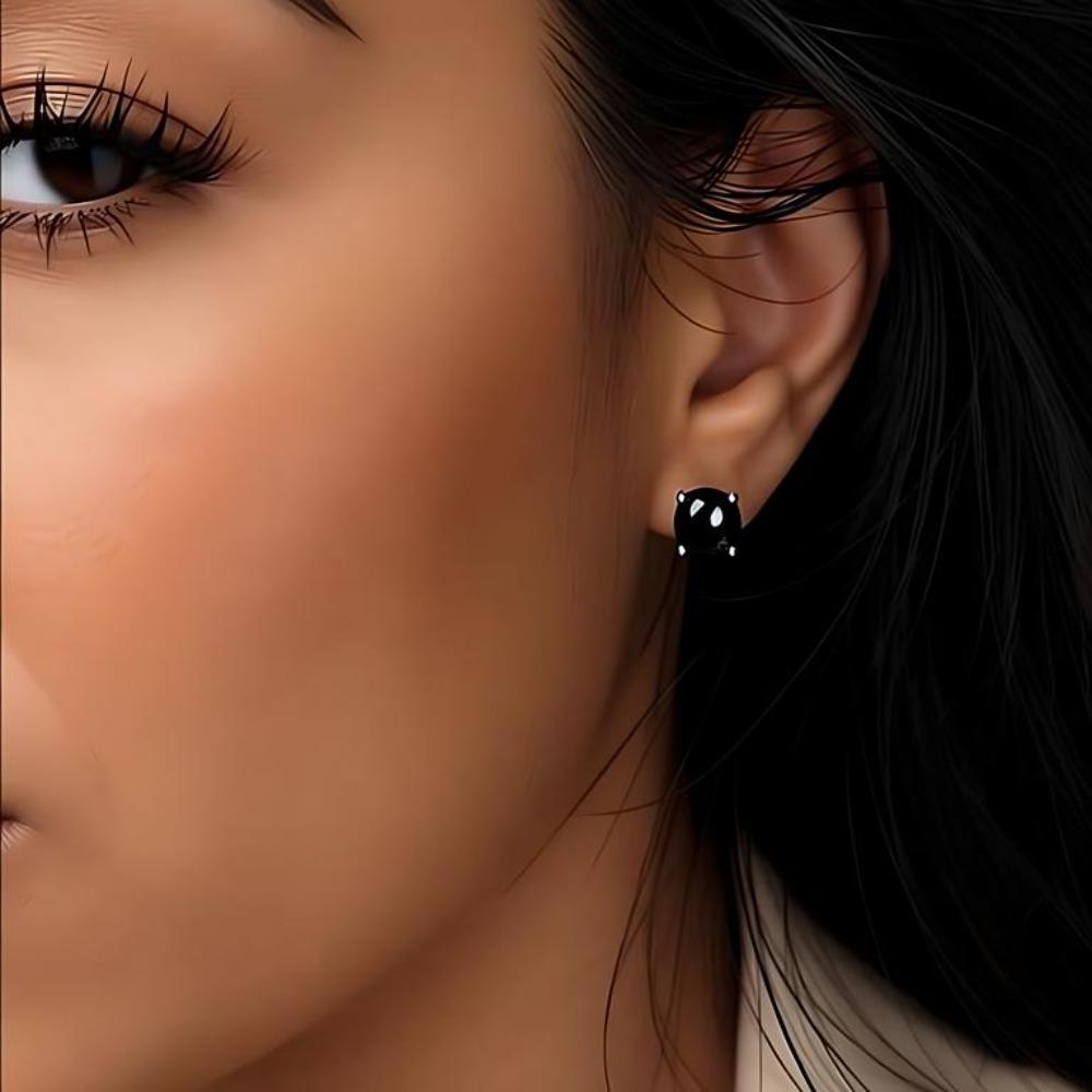 Black Awn Classic Stud Earrings Black Earrings for Women Stud Earring Jewelry Gift
