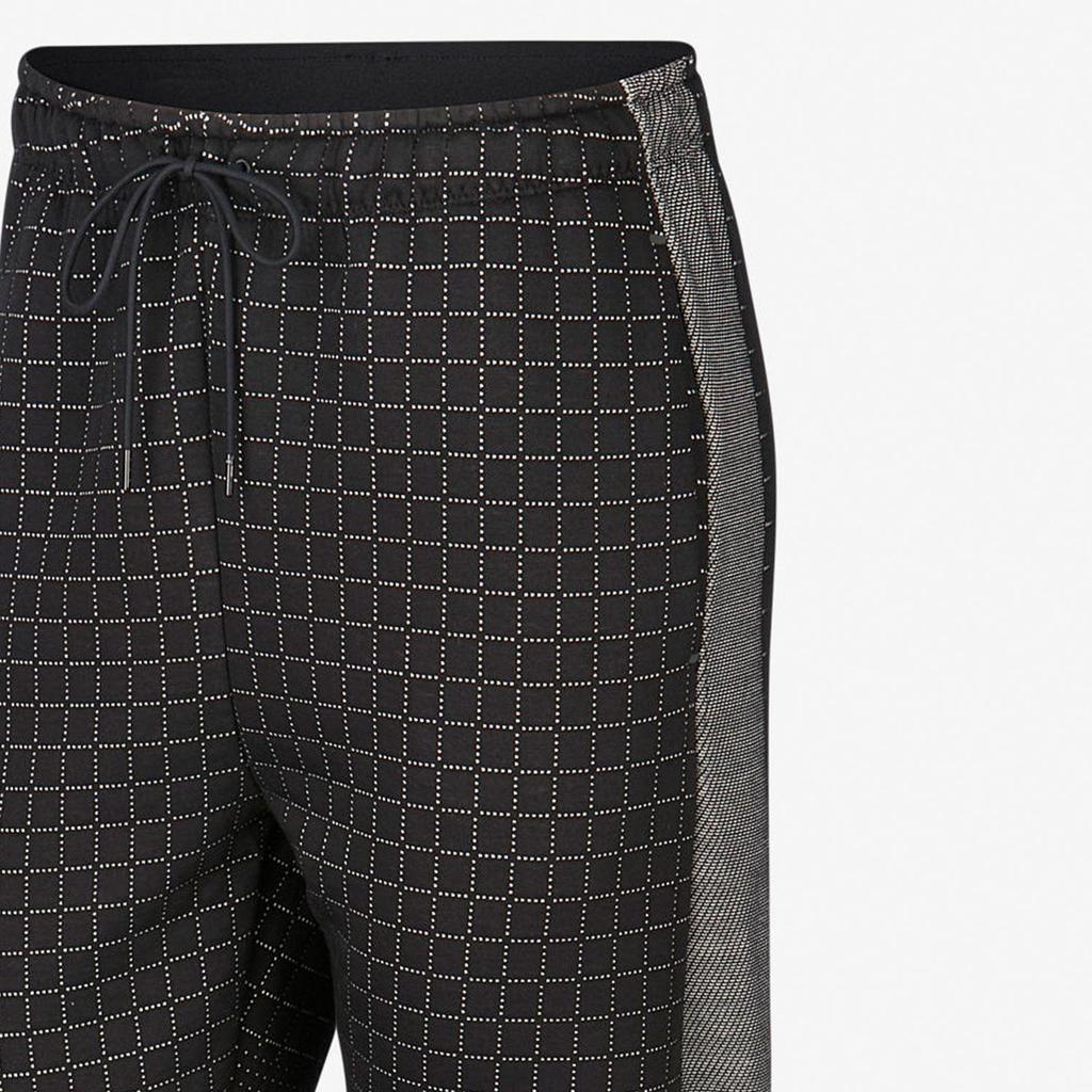 Nike Plaid Lace-Up Casual Training Tapered Vintage Sports Pants Women Pants Black CI9437-011