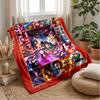 Demon Slayer Printed Flannel Blanket Skin Friendly Warm Decorative Throw for Indoor Couch Bed Daily Use