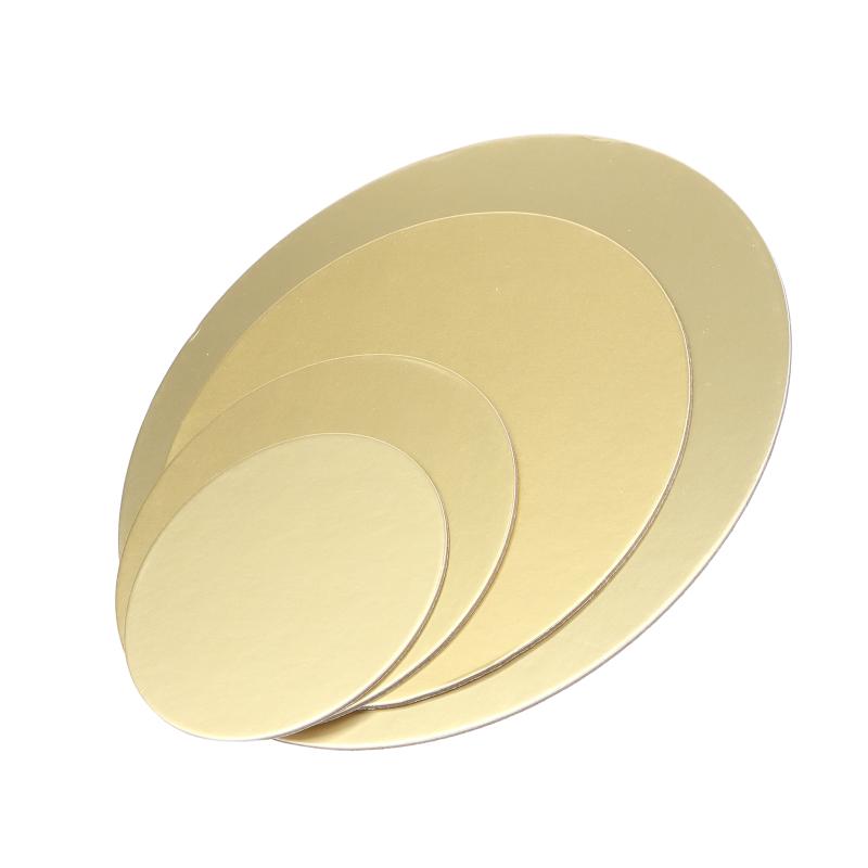 Cake Boards 10 Pcs Golden Round Non-slip Durable Cardboard Cake Supports for Home Baking Birthday Wedding Banquet Dessert Display