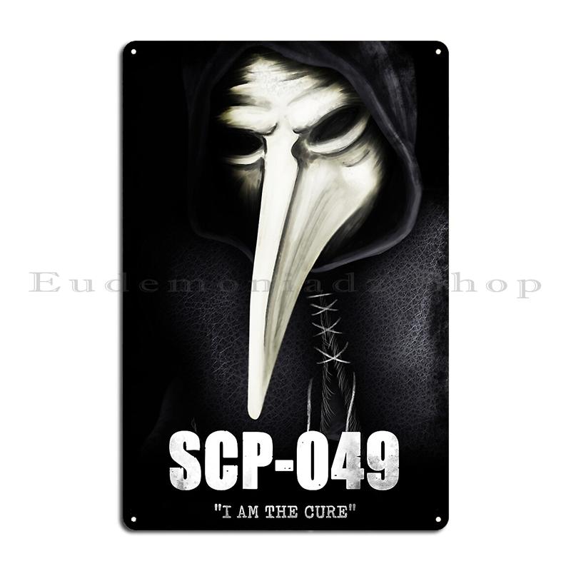 Classes d'Objets SCP Panneau Métallique Fresque Murale pub Garage Conception Peinture Murale SCP-049 Plaque en Fer Blanc Affiches