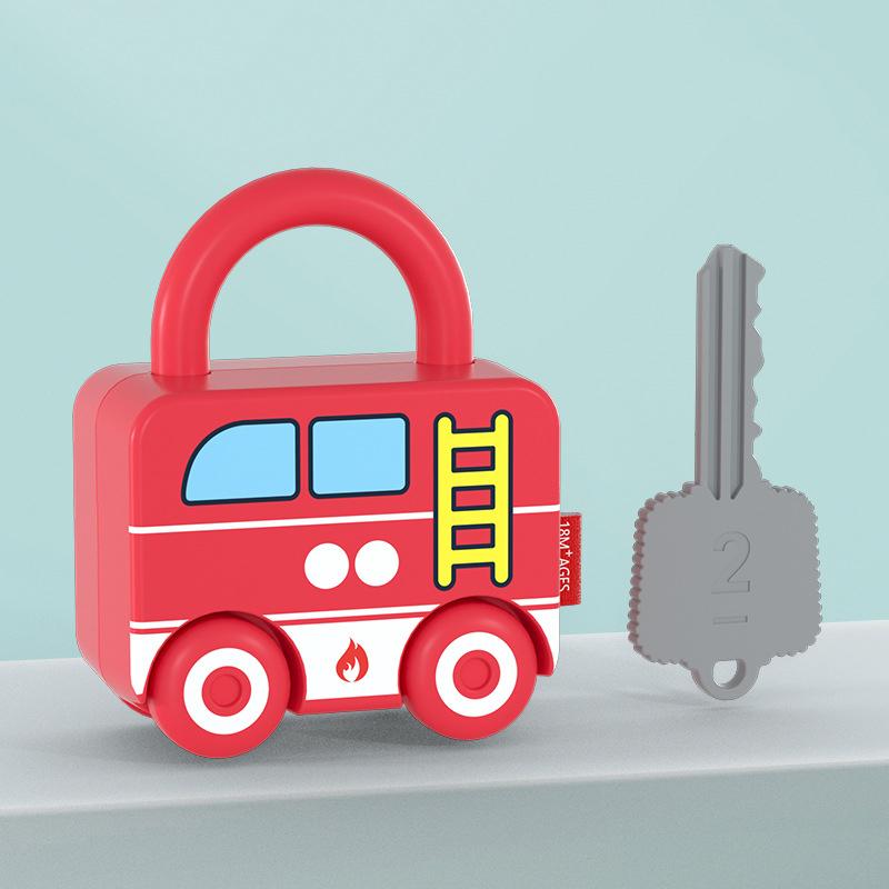 Baby Learning Lock With Key Car Games Montessori Educational Toy Number Matching Lock Toys Sensory Toys For Kids 1 2 3 Years