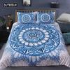 Bohemian 2/3pcs Boho Mandala Bedding Set Twin Queen King Size Comforter Duvet Quilt Cover and Pillowcase Soft Bedclothes
