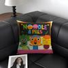 NNoodle PalsS Cartoon Cushion Cover Natural Linen Organic Fabric DoubleSided Printing Sofa Home Decor Gift Pillow Case