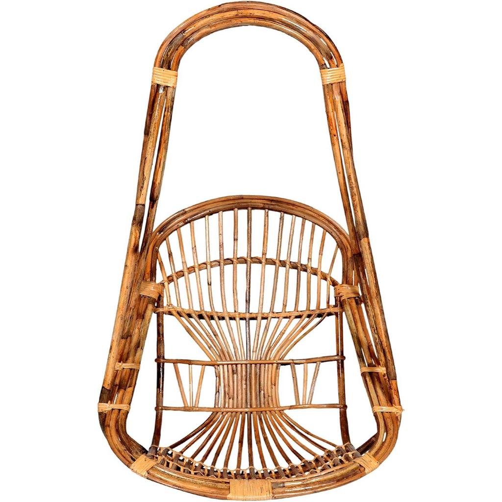 Hanging Chair Wooden Bamboo 100% Cane (Bait) for Comfort Indoor & Outdoor Swing Chair for Adults