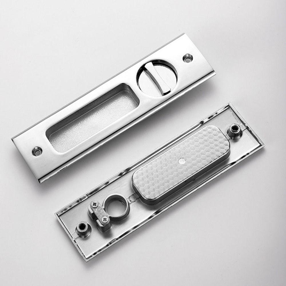 New Sliding Door Lock Zinc Alloy Hidde Handle Lock Anti-theft Sliding Door Pull Lock Hidde Interior Door Furniture Hardware