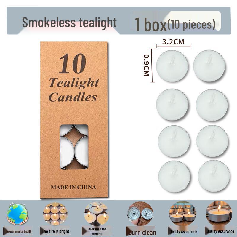 LIEI 4-Hour Smokeless Tea Light Candle