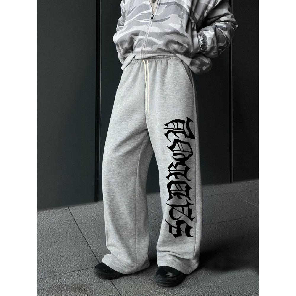 Men's versatile drawstring loose casual sports trousers suitable for all seasons streetwear pants