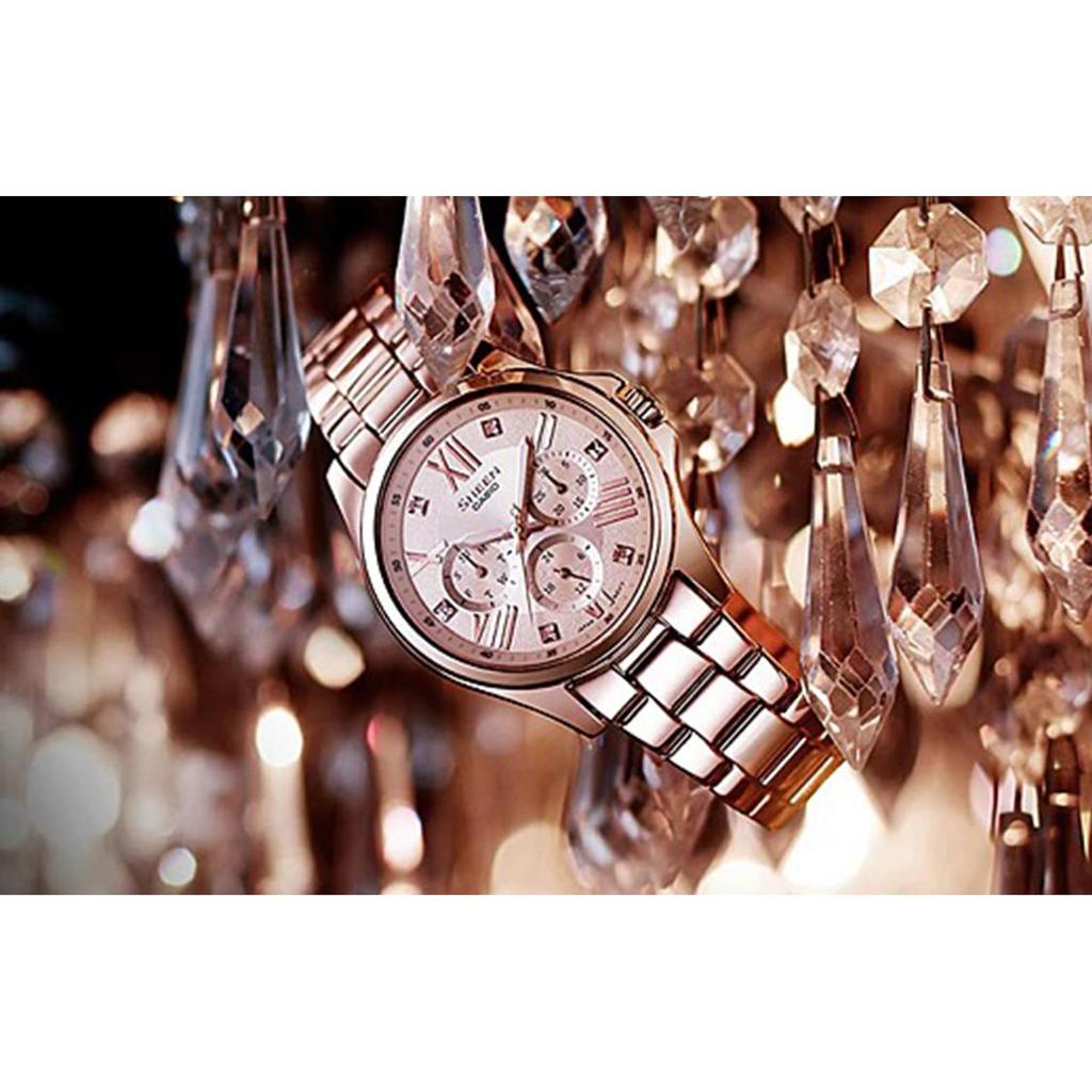Casio Women's SHEEN Gold Watch SHE-3806PG-7A SHE-3806PG-7A