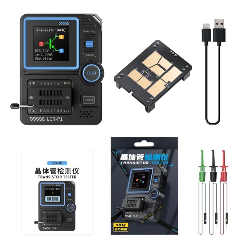 

High Precise LCRP1 Transistor Tester Electronic Component Tester, MultiParameter Measurement For Diode, FETs 1