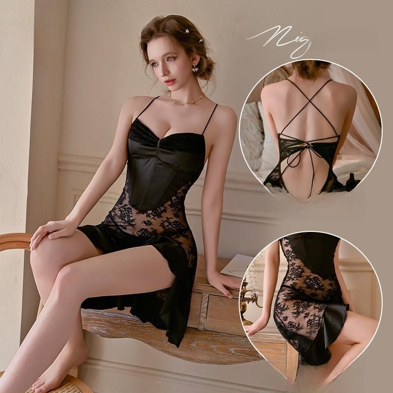 Youthful Satin Sleep Skirt With V Neck And Sleeveless Design For Lounge