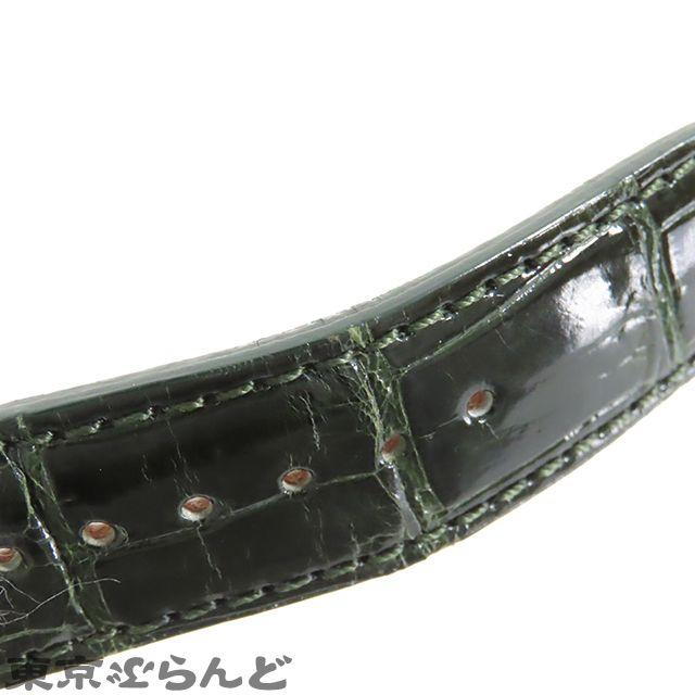 Used SEIKO Genuine Credor Leather Strap Dark Green Crocodile Lug Width 20mm Watch Strap Men's 101819624