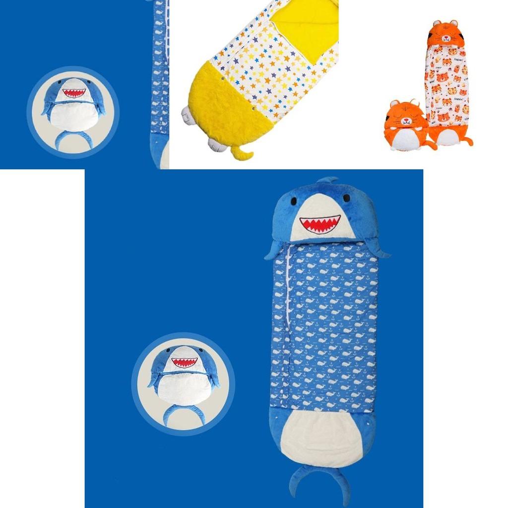 Stylish And Warm Cartoon Kids Sleeping Bag With Cute Animal Shaped Pillow For Winter
