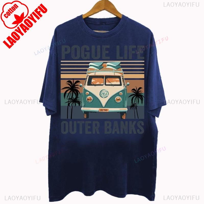 Vintage 90s Bootleg Style Pogue Life Outer Banks Gifts for Man and Women Unisex TShirt Hipster Street Fashion Shortsleev