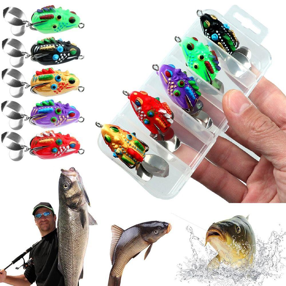 Wobbler Simulation Fish Lures Set Lifelike Bionic Frog Lures Mini Frog Soft Bait Set  Sea Fishing