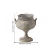 Iron Ornamental Planter Metal Oval with Openwork Rim Ornate for Balcony