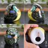 Waza no Kura Stylish Owl Figurine, Kutani Ware, Jade Owl, Black Glaze, Ceramic, Lucky Charm, High-End Brand Interior Object, Perfect for 60th, 70th, 7