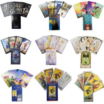 12*7 Standard English Tarot Waite Smith Large Deck: Flower Shadow Witch Opposition Mirror