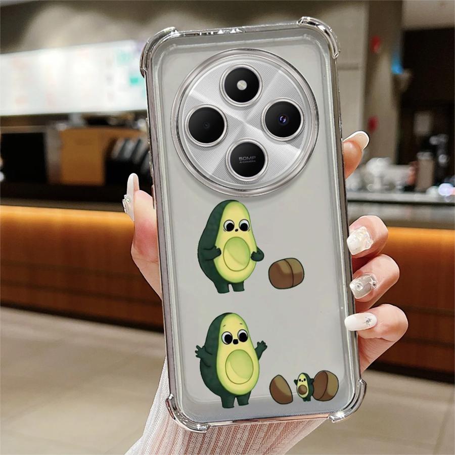 

Case for Xiaomi Redmi 13C K80 5G A3 A3X A5 14C K80 Pro Soft Cover Funny Avocado Redmi K80 Pro