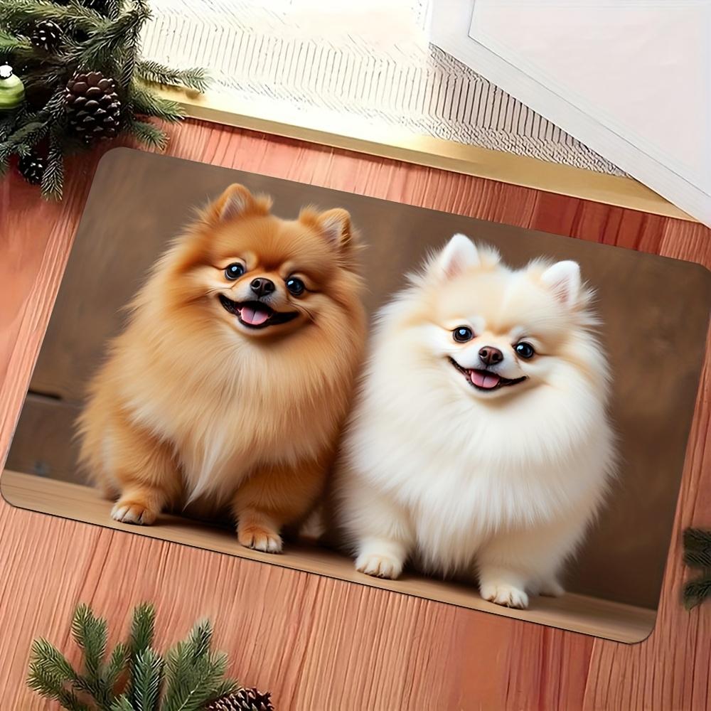 1Pcs Anti Fatigue Kitchen Rugs Cute Dog Print Waterproof Non-Slip Thick Cushioned Kitchen Mat Heavy Duty Comfort Standing Mat for Kitchen Bathroom