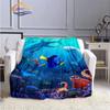 Marine Life Blanket Fashion Marine Organism Oceanic Dolphins  Flannel  Quilt Cover Travel Bedding Throw  Bedspread