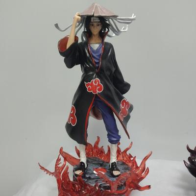 25cm Animation Naruto Figure Statue Standing Posture Door God Itachi Uchiha GK Miniature Action Figure Plaything Collect Celebration Xmas Present
