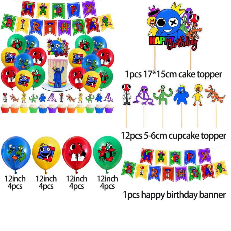 Friends Rainbow Theme Birthday Party Supplies Balloon Banner Cake Toppers Decor